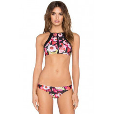 SW1546-311 Costum de baie stil tankini in doua piese, cu print floral