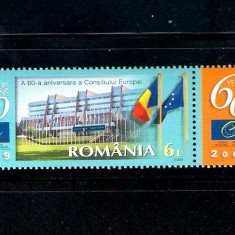 ROMANIA 2009 - A 60-A ANIVERSARE A CONS. EUROPEI, TABS 4, MNH - LP 1833