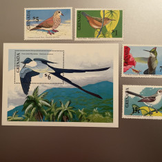 Grenada - Serie timbre pasari, fauna nestampilate MNH