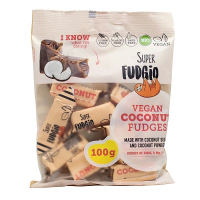 Caramele aroma cocos, bio, 100g, Super Fudgio foto