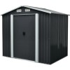 Casuta/magazie/sopron de gradina pentru depozitare unelte, metal, antracit, 236x174x206 cm, Strend Pro GartenVIP DiyLine