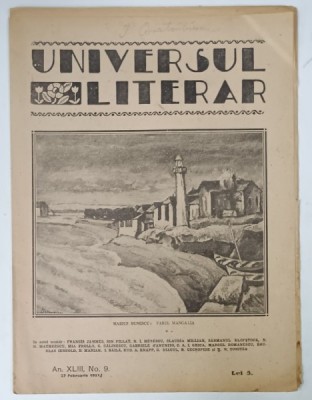 UNIVERSUL LITERAR , No.9 , 1927 foto