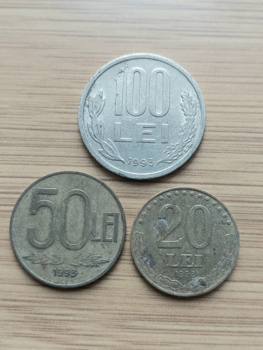 Lot 3 monede Romania anul 1993