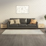 Gossi masute cafea picioare metalice 2 buc. stejar sonoma 50x50x40 cm