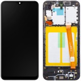 Display ecran cu Touchscreen si Rama pentru Samsung A20E, SM-A202F, OEM, Negru