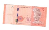 Bancnota Malaezia 10 ringgit 2012-2018, circulata, uzata