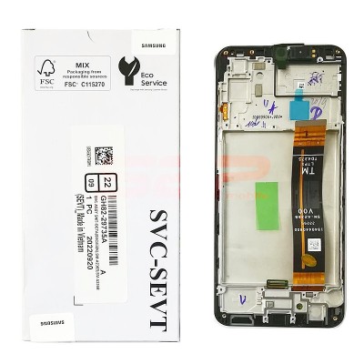 LCD+Touchscreen cu Rama Samsung Galaxy A23 5G / A236 BLACK Original Service Pack foto