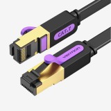 Patch Cord STP Vention, Cat. 7, 20m, flat cable, conductor cupru, viteza max transfer 10 Gbps, invelis PVC, negru, &quot;ICABQ&quot; (timbru verde 0.8 lei) - 69