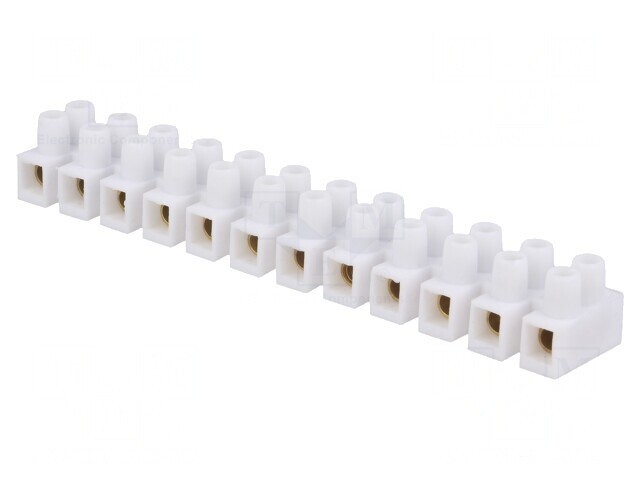 Regletă de conexiuni terminal albă 10mm2 400V 57A