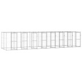 Padoc pentru c&acirc;ini de exterior, 19,36 m&sup2;, oțel galvanizat