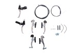 Cumpara ieftin Set Frana V-Brake Aluminiu, Negru/Argintiu - Kit Complet Bicicleta