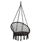 Hamac brazilian, tip scaun, Springos, negru, max 150kg, 79x80x120 cm
