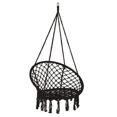 Hamac brazilian, tip scaun, Springos, negru, max 150kg, 79x80x120 cm GartenVIP DiyLine foto