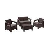 Set mobilier gradina Corfu, Canapea, fotolii si masuta cafea
