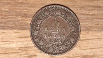 India Britanica -moneda de colectie- 1/12 anna 1928 - moneda deosebita din bronz foto