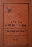 Harta Cailor Ferate Romane cu indicarea kilometrica a tuturor statiunilor C.F.R., tariful e calatori, bagaje, abonamente si caini, tariful trenurilor