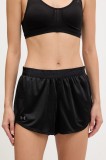 Under Armour pantaloni scurți de antrenament Tech Play culoarea negru, uni, high waist, 1389883