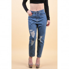 Blugi Noisy May Cara Donna Hw Ankle Medium Blue Denim foto