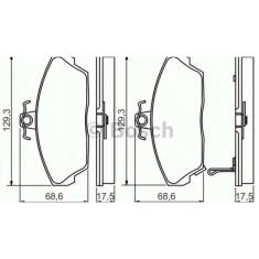 Placute frana fata BOSCH 0 986 495 233 - Honda Civic Rover 45 Garage AutoRide foto