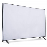 Cumpara ieftin Husa de praf pentru televizor 75 inch, Kwmobile, Alb, Textil, 51705.02