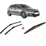 Cumpara ieftin Set 3 stergatoare PEUGEOT 308 SW II 2014 - 2021, parbriz si luneta, Bosch Twin