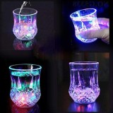 Set 4 de pahare cu LED-uri, pahare acrilice pentru whisky, cu schimbare de culoare, alb