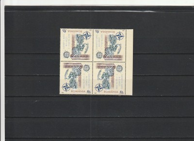 ROMANIA 2008 LP 1798 d EVENIMENTE NATO PERECHE TETE-BECHE MNH NESTAMPILATA foto