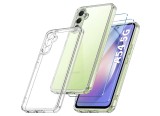 Husa din silicon Qasyfanc pentru Samsung Galaxy A54 5G + 2 folii protectoare de ecran, transparenta - RESIGILAT