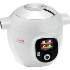 Multicooker inteligent Tefal Cook4Me CY851130, 6 moduri de gatit, instructiuni pas cu pas, rapid si usor, 150 de retete, capacitate 6L, alb