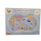 Puzzle harta lumii cu piese mari, 26 piese, Multicolor, 3 ani+