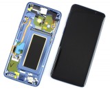 Display Samsung Galaxy S9 G960 cu Rama Display Service Pack Blue Albastru