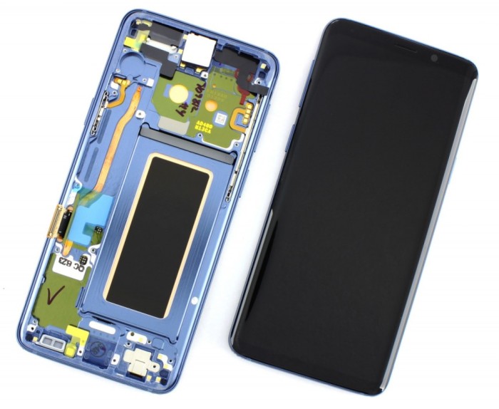 Display Samsung Galaxy S9 G960 cu Rama Display Service Pack Blue Albastru