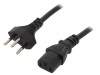 Cablu Alimentare Negru 2.5m 3x1mm2 IEC C13 to SEV-1011