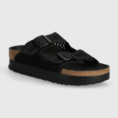 Birkenstock papuci BIRKENSTOCK X PAPILLIO Arizona Platform Flex femei, culoarea negru, cu platforma, 1026876