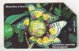 bnk card Cartele telefonice - Sierra Leone 100 unitati - fauna - insecte - fluturi