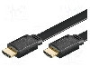 Cablu HDMI - HDMI, din ambele par&amp;#355;i, HDMI mufa, 3m, negru, Goobay - 31928