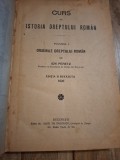 Curs de Istoria Dreptului Rom&acirc;n - Volumul I: Originile Dreptului Rom&acirc;n - Ion Peretz