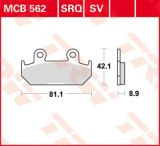 Set placute frana TRW MCB562 - Honda NSR 250 (87) - CBR 400 R (86-87) - CB 450 S (86-87) - CBR 600 F (87-94) - XRV 750 Africa Twin