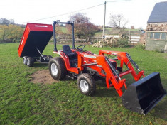 Tractor Massey Ferguson 1234MF5 + Incarcator frontal complet + Remorca foto