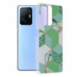 Cumpara ieftin Husa pentru Xiaomi 11T / 11T Pro, Techsuit Marble Series, Green Hex