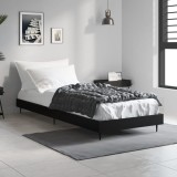 VidaXL Cadru de pat, negru, 75x190 cm, lemn prelucrat