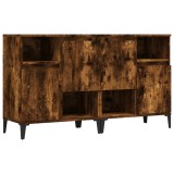 Dulapuri, 2 buc, stejar afumat, 60x30x75 cm, lemn prelucrat