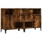 Dulapuri, 2 buc, stejar afumat, 60x30x75 cm, lemn prelucrat