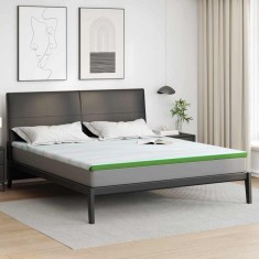 vidaXL Păturile pentru saltea Alb și Verde 200 x 200 cm 4106164