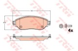 Set placute frana,frana disc OPEL VIVARO platou / sasiu (2014 - 2016) TRW GDB2096