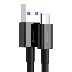 CABLU alimentare si date Baseus Superior, Fast Charging Data Cable pt. smartphone, USB la USB Type-C 66W, 2m, negru &quot;CATYS-A01&quot; (timbru verde 0.08 lei