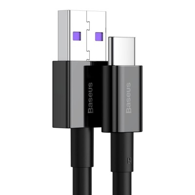 CABLU alimentare si date Baseus Superior, Fast Charging Data Cable pt. smartphone, USB la USB Type-C 66W, 2m, negru &amp;quot;CATYS-A01&amp;quot; (timbru verde 0.08 lei foto
