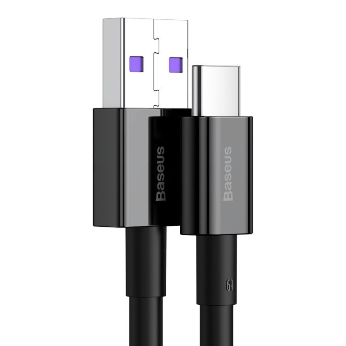 CABLU alimentare si date Baseus Superior, Fast Charging Data Cable pt. smartphone, USB la USB Type-C 66W, 2m, negru &quot;CATYS-A01&quot; (timbru verde 0.08 lei