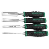 Set 4 dalti, 6/12/19/25mm, otel Cr-V, pentru lemn, maner bicomponent, HB132201, Hanbon, 511349