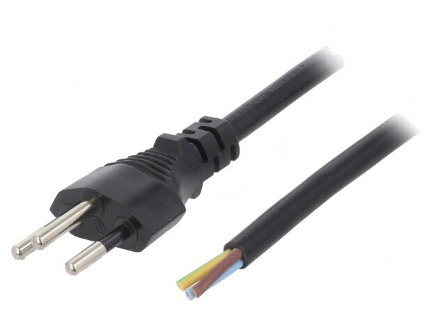 Cablu Electric 3x1mm2 PVC 1,8m Negru 10A